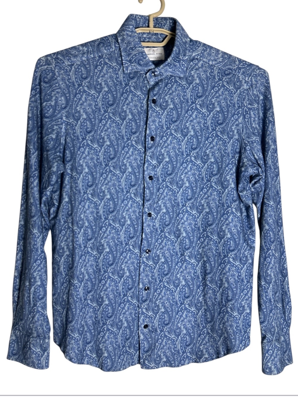 Emanuel Berg Modern Fit Paisley Shirt Size M